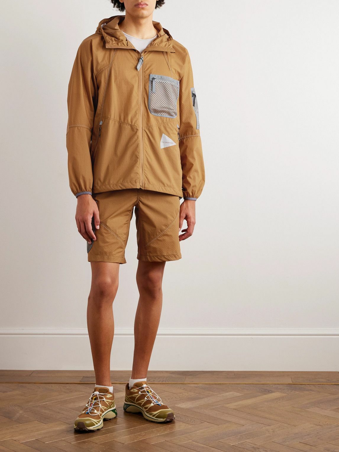 ジャケット・アウター   RIPSTOP HOODED JACKET Shop and wander Breathable Ripstop Hooded Jacket on Sale at