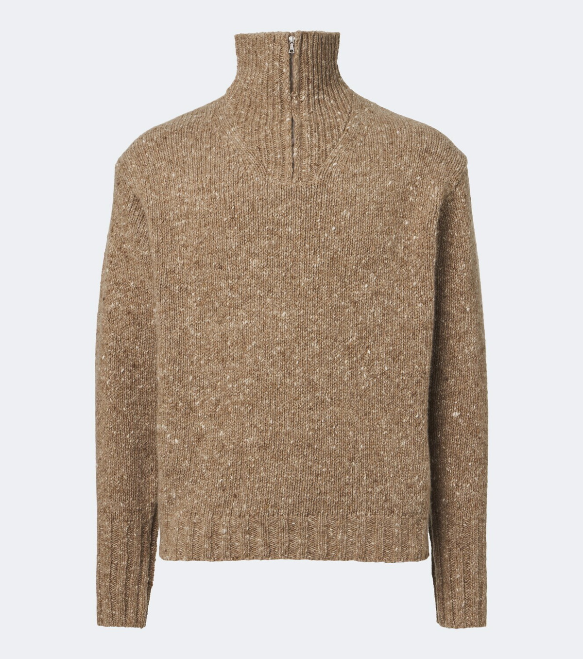 Auralee Wool half-zip sweater