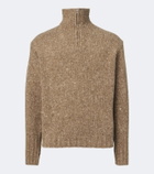 Auralee Wool half-zip sweater