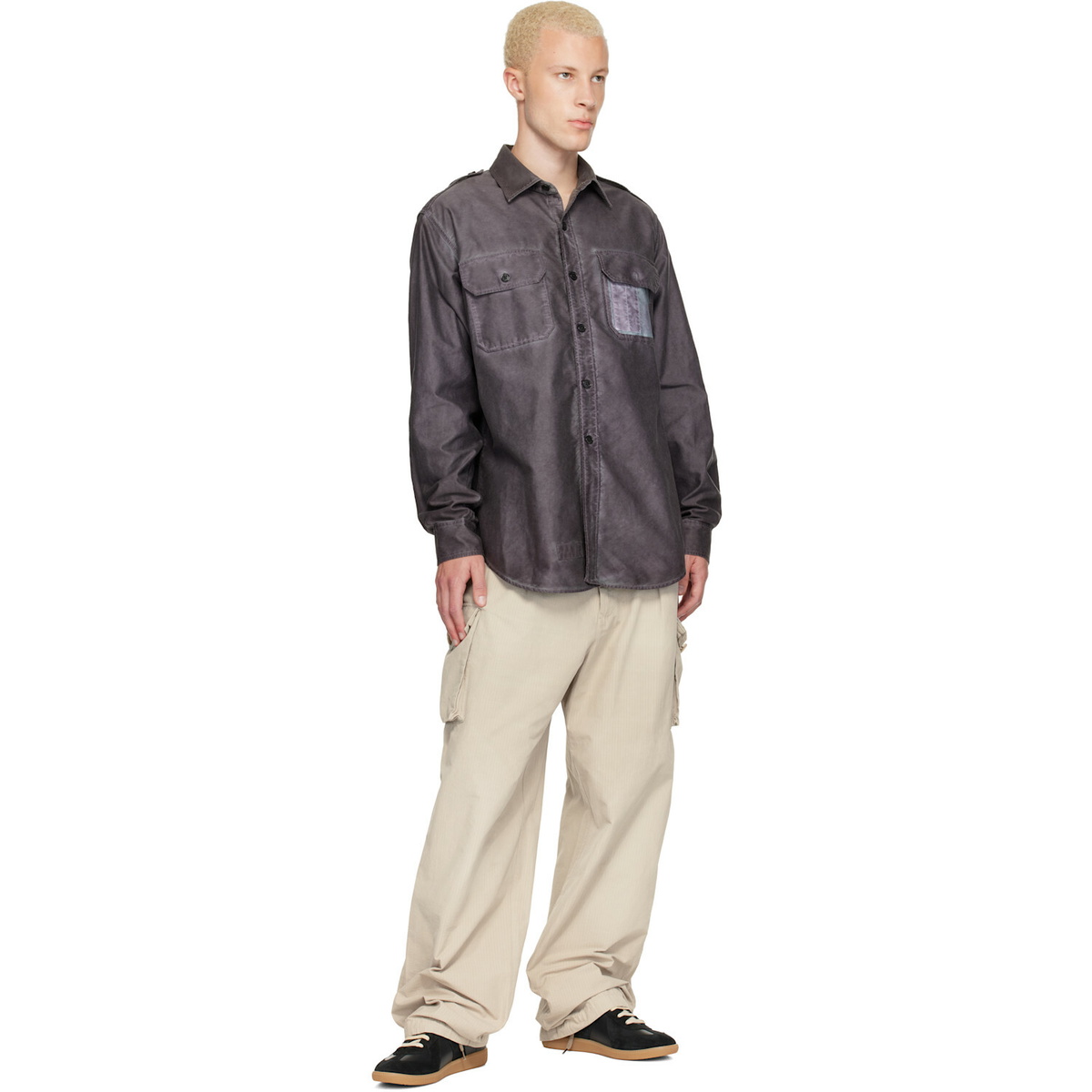 Maison Margiela Purple Double-Dyed Workwear Shirt