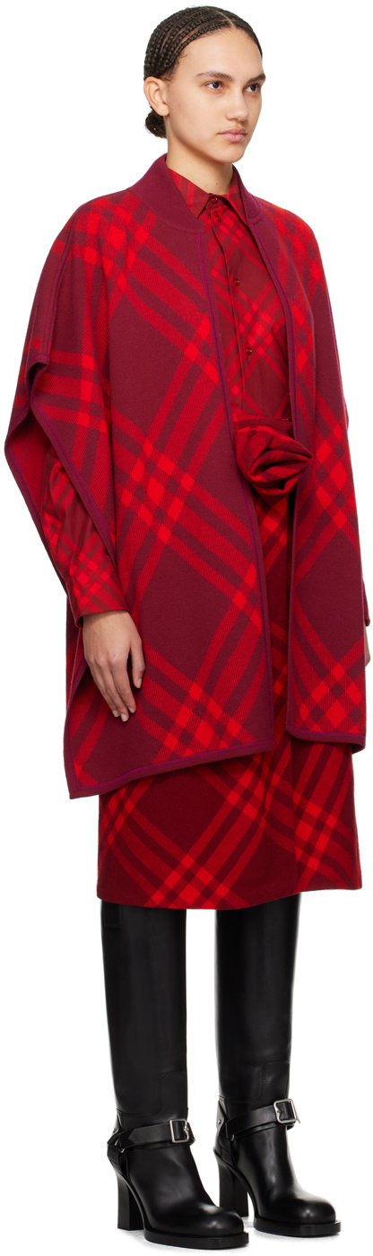 Burberry Red Check Coat Burberry