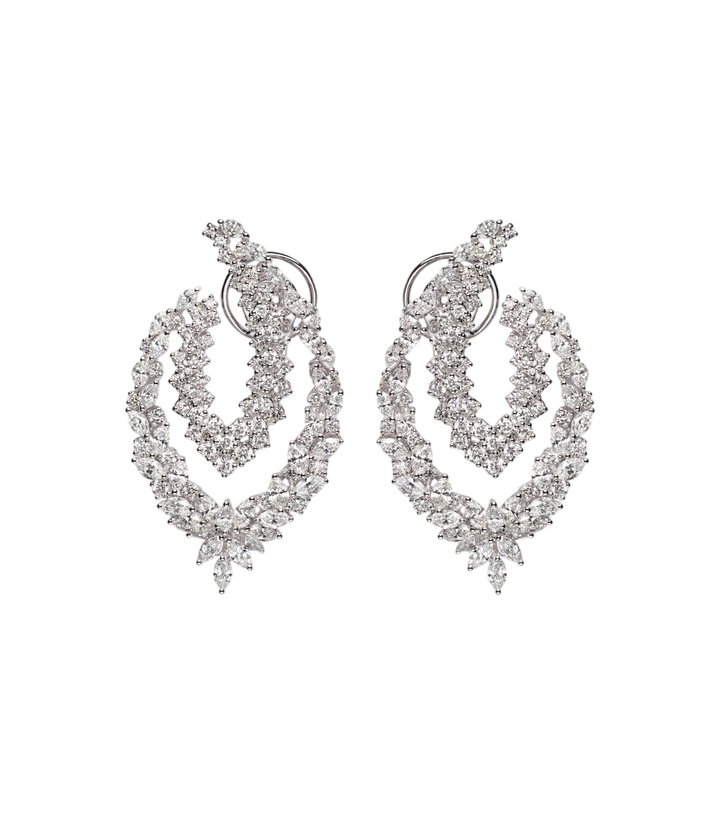 Photo: Yeprem Y-Couture 18kt white gold drop earrings with diamonds