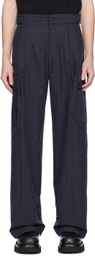 Bottega Veneta Navy Pleated Cargo Pants