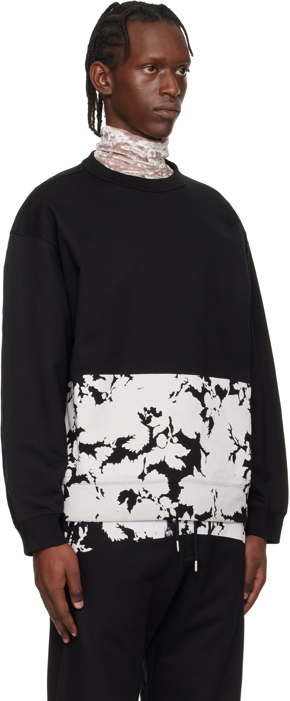 Dries Van Noten Black Printed Sweatshirt