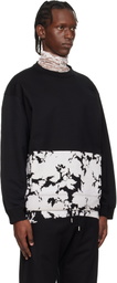 Dries Van Noten Black Printed Sweatshirt