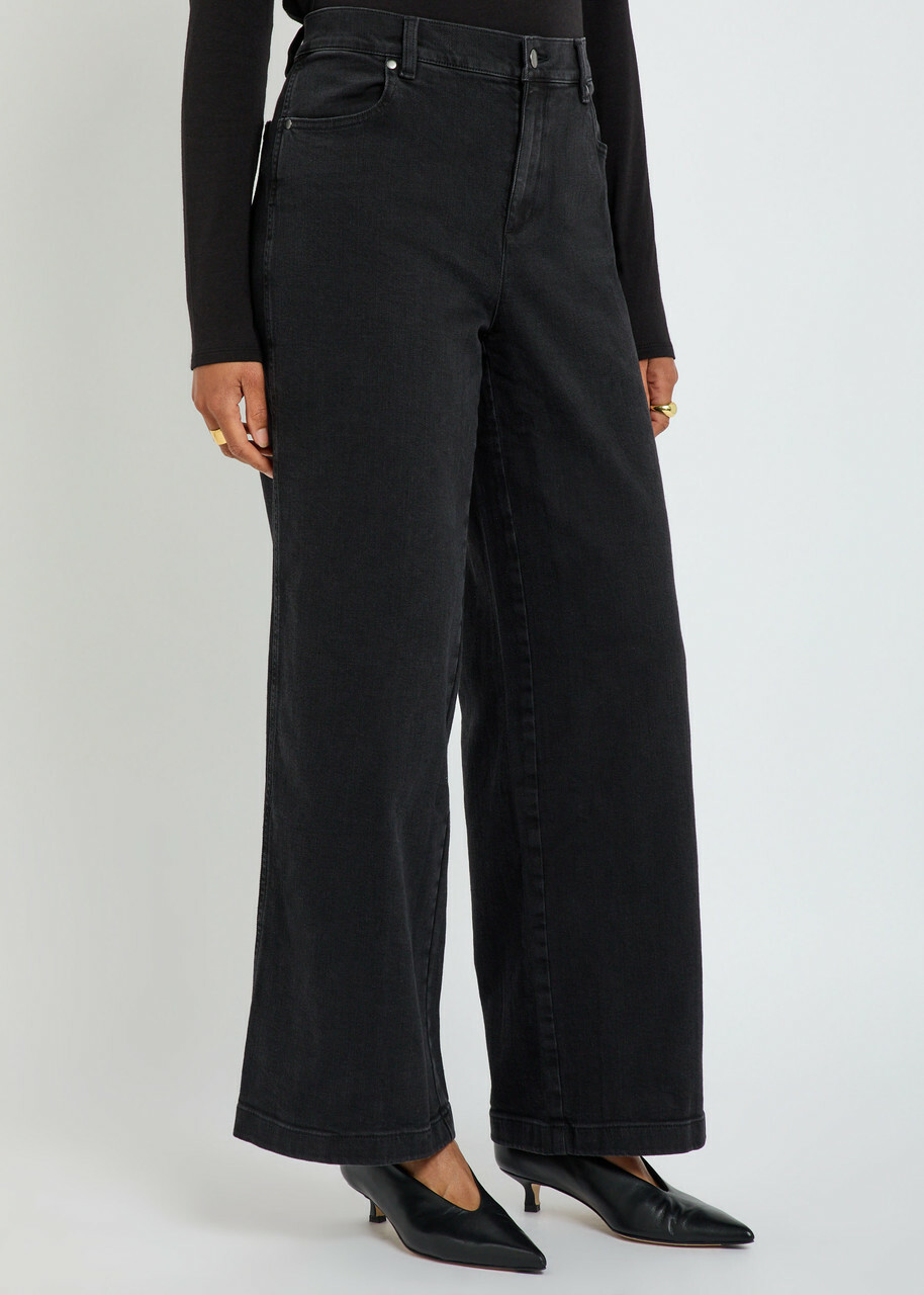 Eileen Fisher Wide-leg Jeans Black