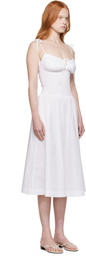 GUIZIO White Lura Midi Dress