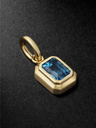 42 Suns - Small 14-Karat Gold Blue Topaz Pendant Necklace