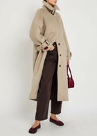 Damson Madder Jude Herringbone Wool-blend Coat Grey