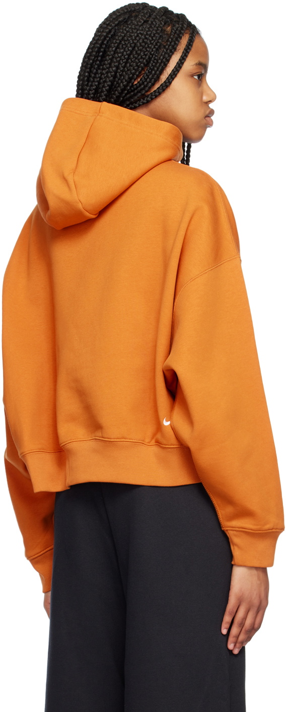 orange nike cropped hoodie