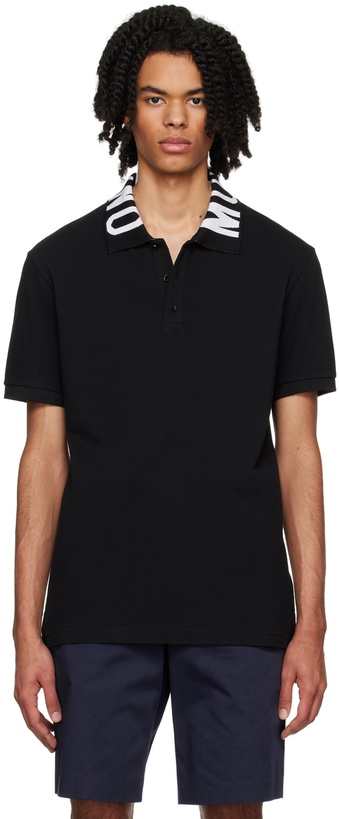 Photo: Moschino Black Jacquard Polo