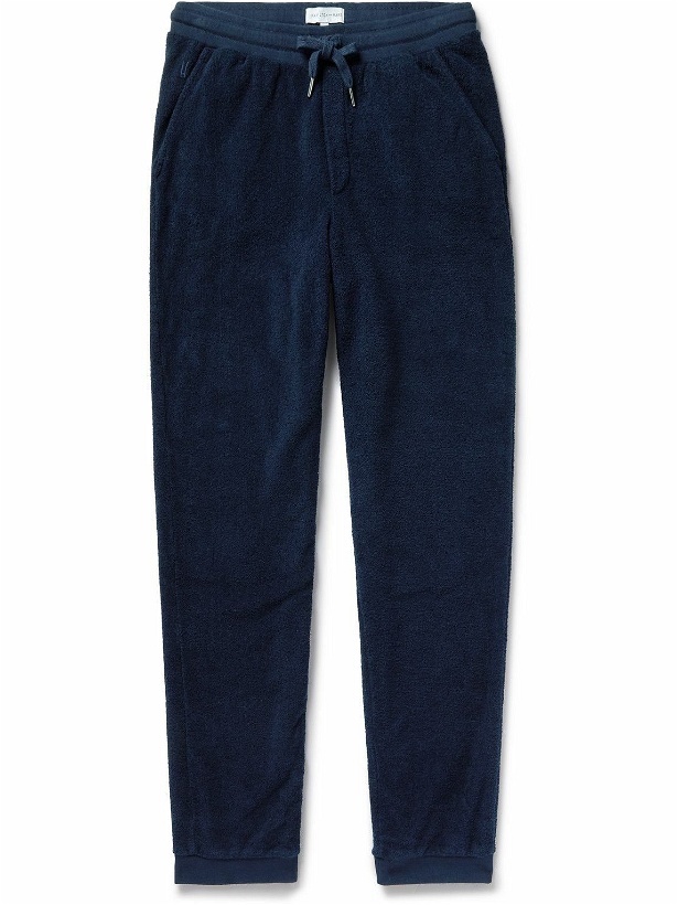 Photo: Hamilton And Hare - Tapered Cotton-Terry Sweatpants - Blue