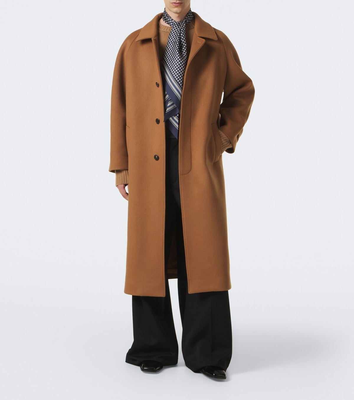 Saint Laurent Belted wool coat
