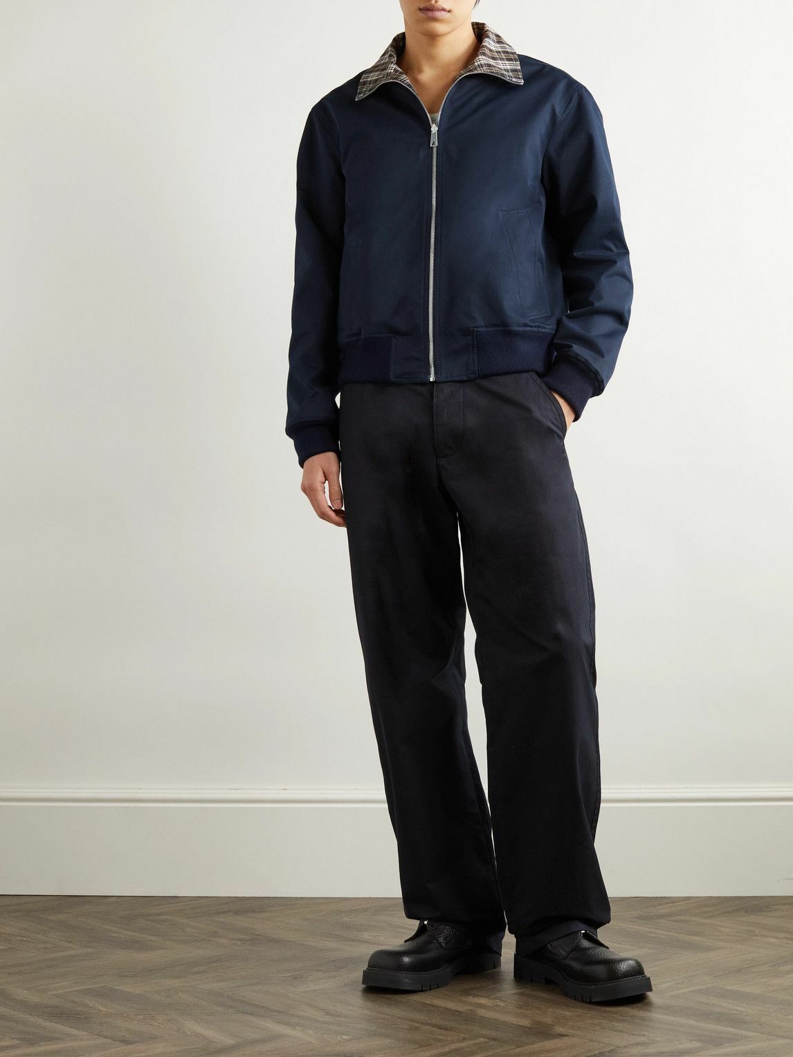 ジャケット・アウター BOTTEGA VENETA Reversible Cotton Blouson Bottega Veneta - Reversible Cotton-Drill Blouson Jacket - Blue