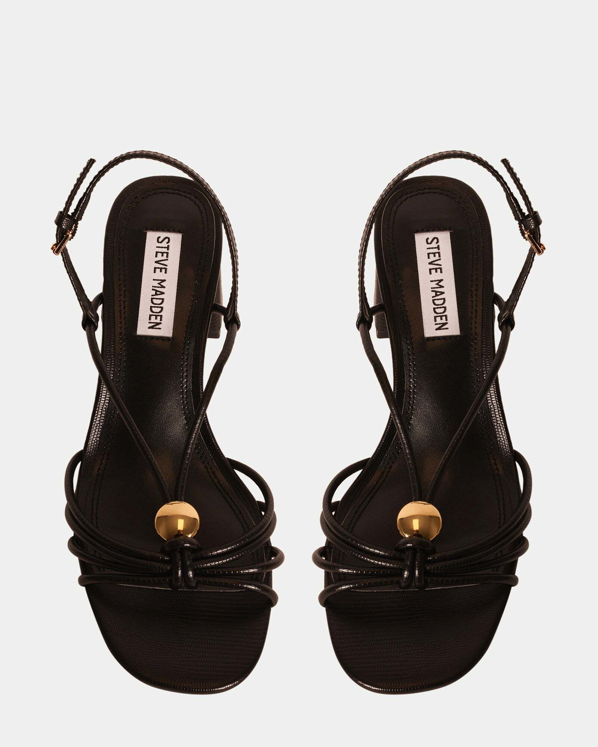 Steve Madden Powerful Heels in Black Exotic