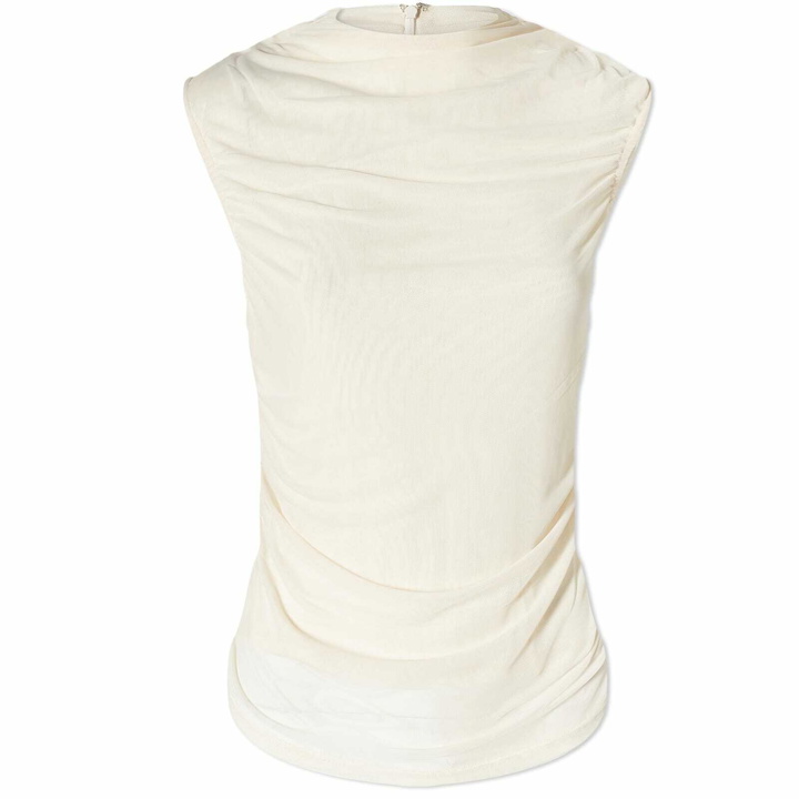 Photo: Miaou Women's Cam Mesh Top in Cream