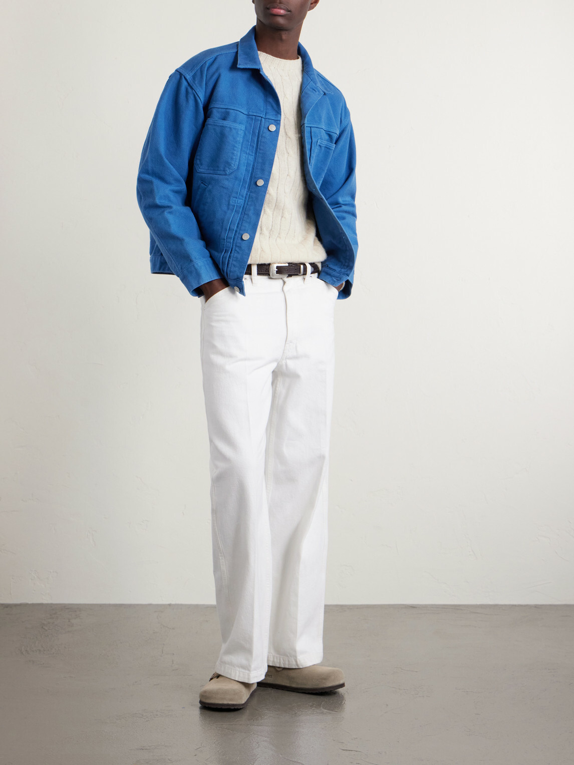 Blue Blue Japan - Textured-Cotton Jacket - Blue
