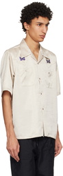 NEEDLES Beige Embroidered Shirt