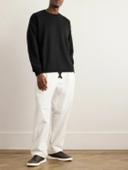 Zegna - Logo-Embroidered Cotton-Blend Jersey Sweatshirt - Black