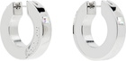 Acne Studios Silver Crystal Hoop Earrings