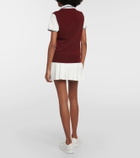 Tory Sport Embroidered cashmere sweater vest