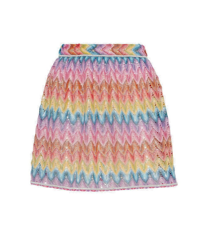 Photo: Missoni Zig Zag pointelle miniskirt