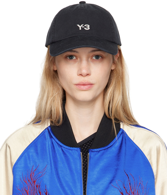 Photo: Y-3 Black Embroidered Dad Cap