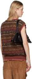 Anna Sui Multicolor Jacquard Vest