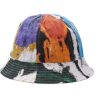 Folk - Alfie Kungu Logo-Appliquéd Printed Linen and Cotton-Blend Bucket Hat - White
