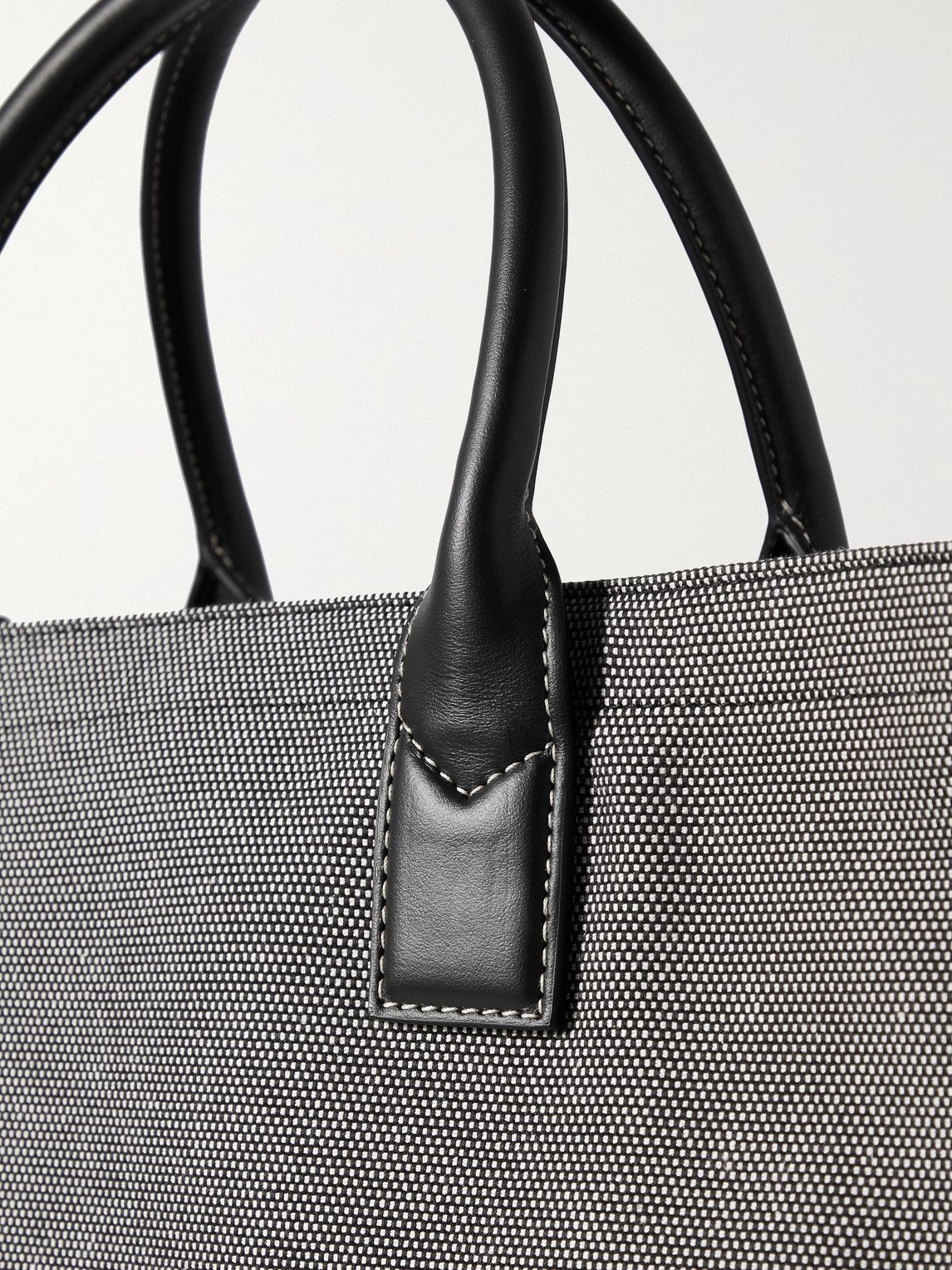 Burberry Small Leather-trimmed Printed Canvas Tote