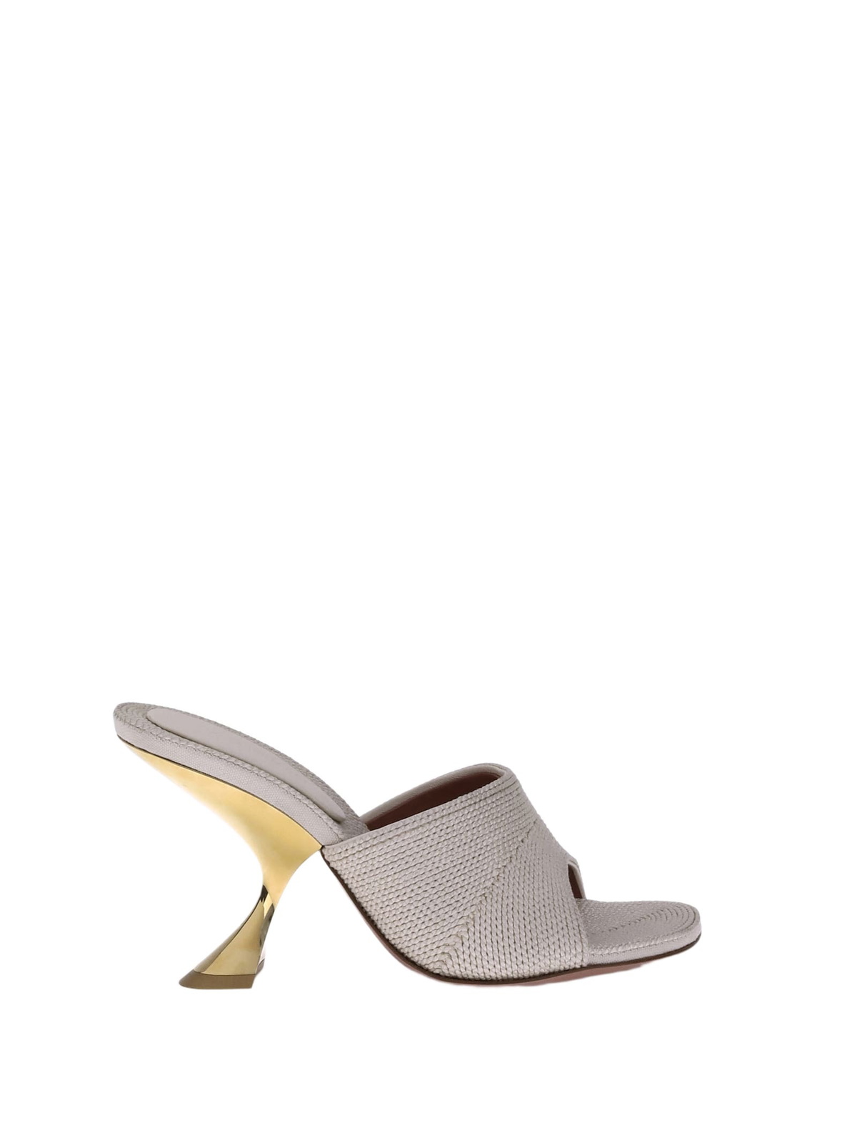 AMINA MUADDI Silver Rhinestones Rih ミュール Amina Muaddi Silver Rhinestones Rih Mules Amina Muaddi