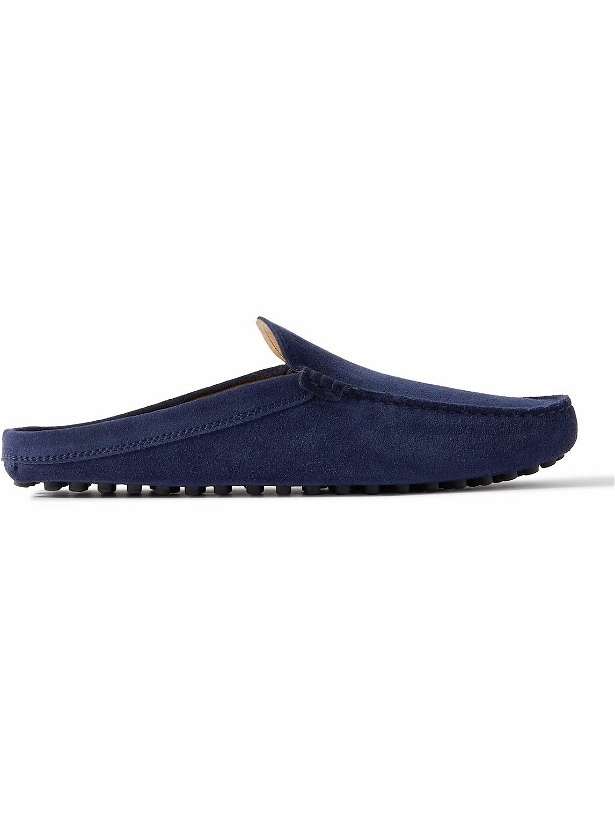 Photo: Tod's - Gommino Suede Slippers - Blue