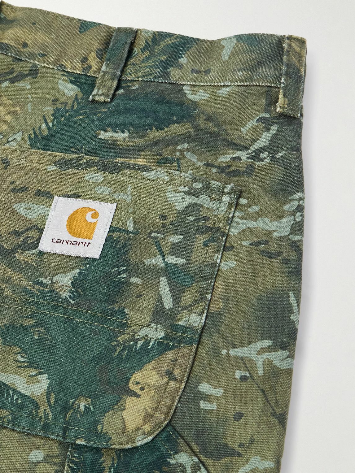 Carhartt WIP - Single Knee Straight-Leg Camouflage-Print Organic Cotton-Canvas Trousers - Green