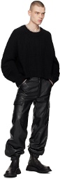 ALTU Black Pleated Sweater