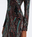 Etro Paisley jersey and chenille gown