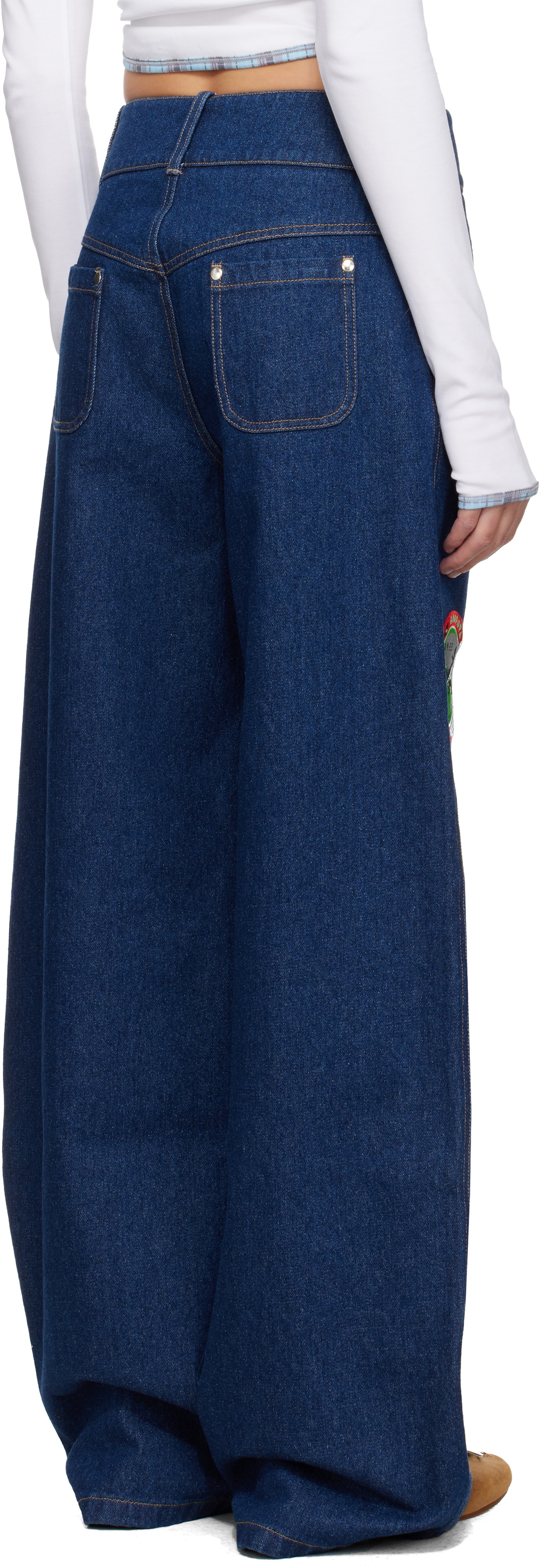 Chopova Lowena Navy Wicko Jeans