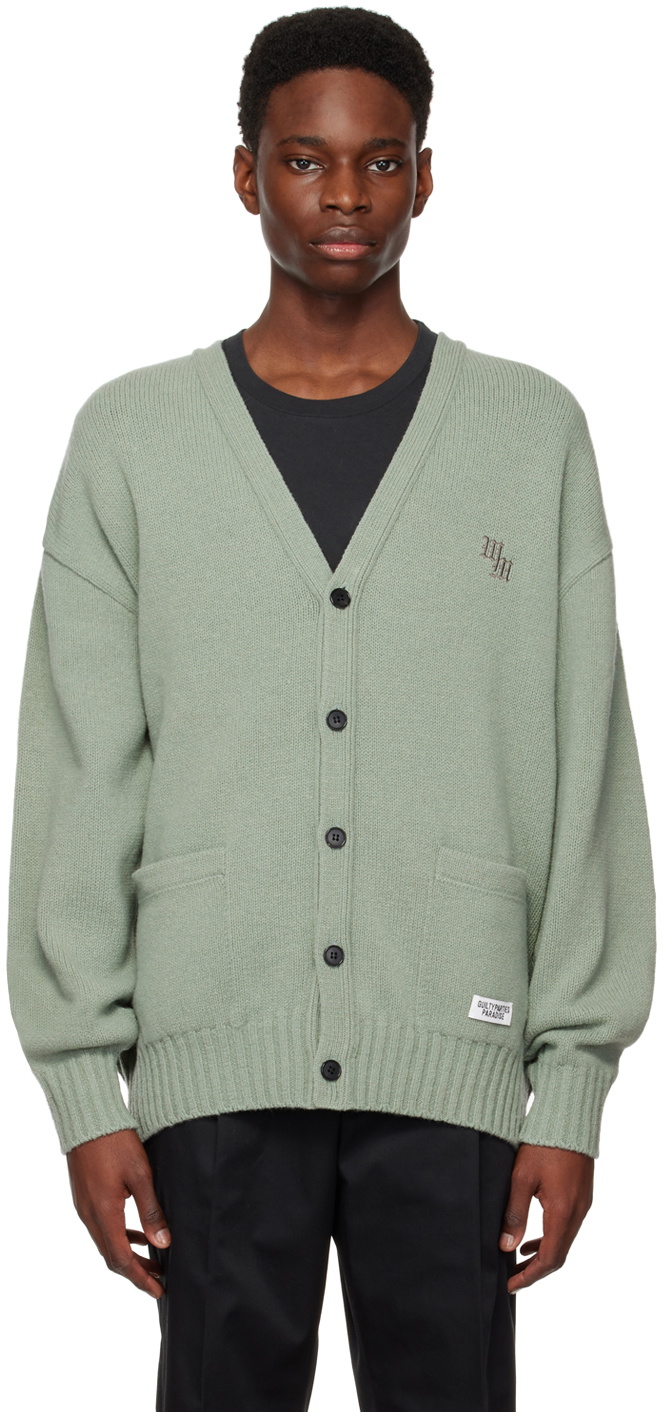 WACKO MARIA Green Classic Cardigan