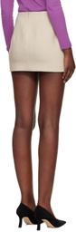 WARDROBE.NYC Beige Contour Miniskirt