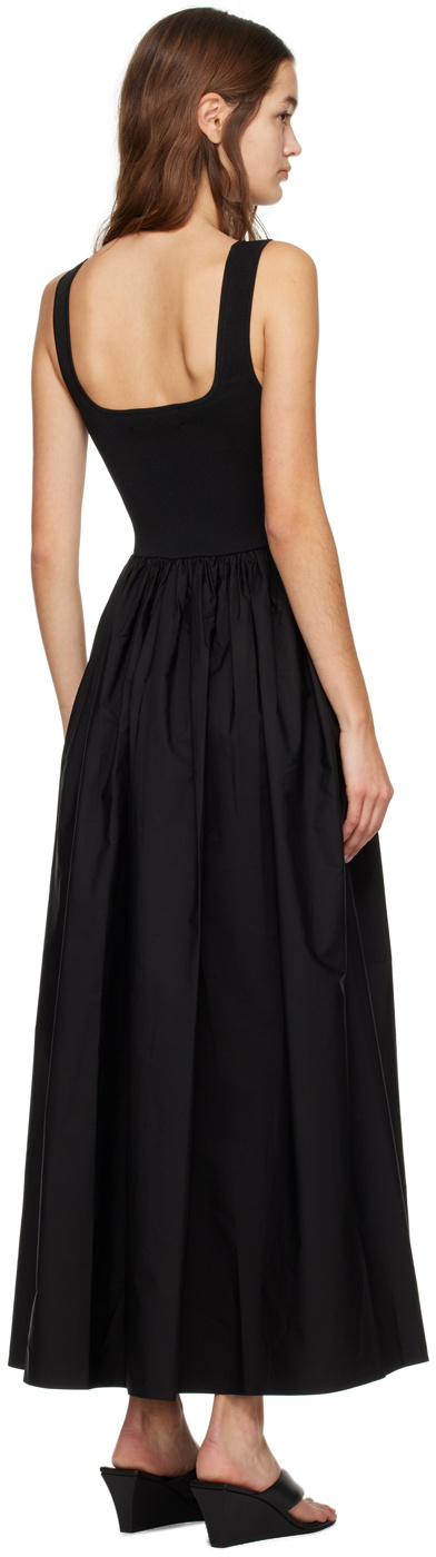 Matteau Black Paneled Maxi Dress
