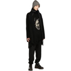 Yohji Yamamoto Black Intarsia Hannya Crewneck Sweater