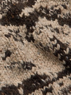 RRL - Shawl-Collar Intarsia Wool-Blend Zip-Up Cardigan - Brown