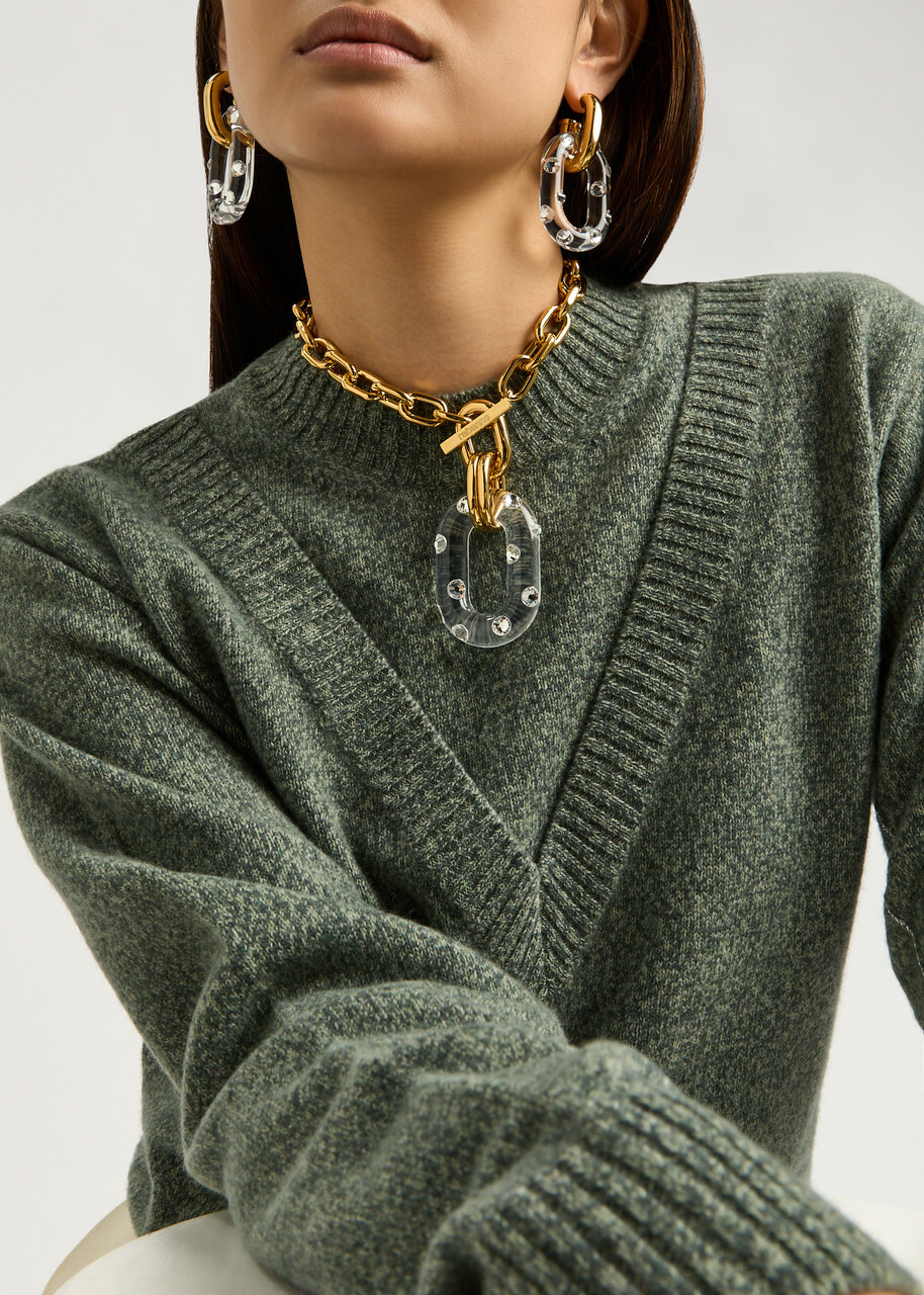 Rabanne XL Link Resin Necklace - Gold - One Size Paco Rabanne