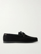 VINNY's - Boatman Suede Boat Shoes - Black