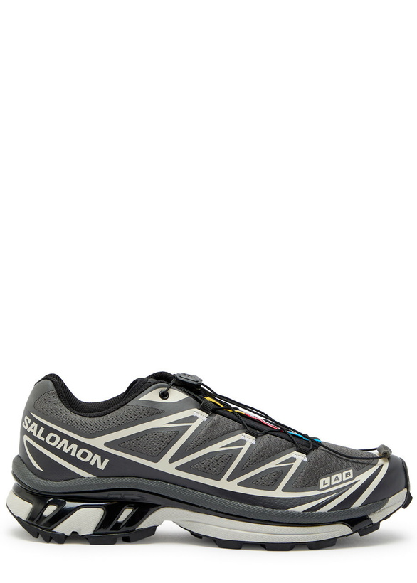 Photo: Salomon XT-6 Panelled Mesh Sneakers Grey