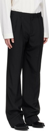 BALMAIN Black Wool Trousers