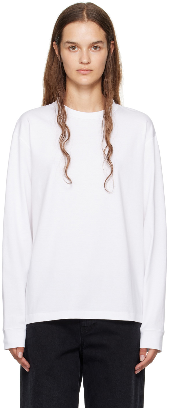 The Row: White Ciles R Long Sleeve T-Shirt | SSENSE
