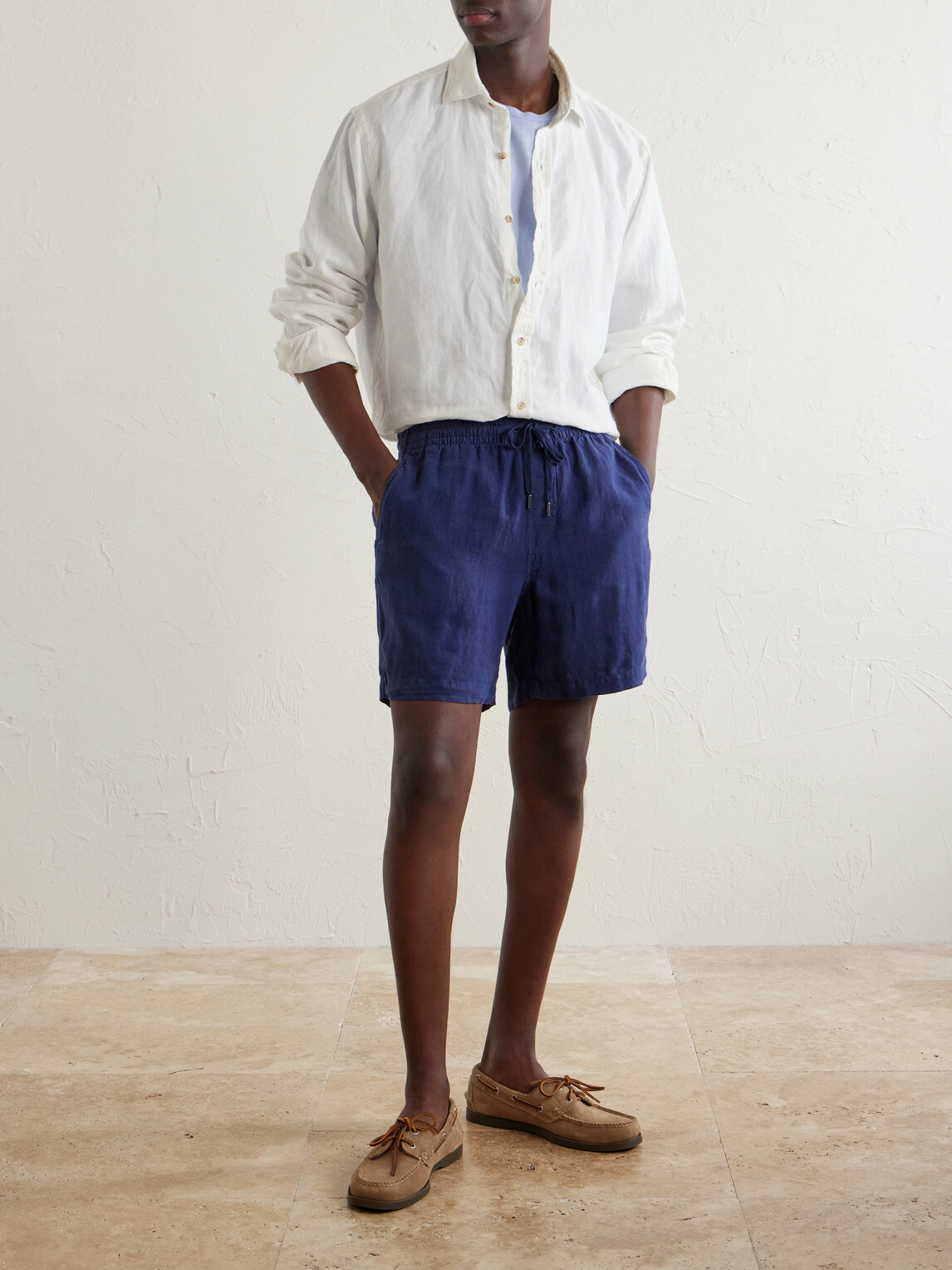 Polo Ralph Lauren - Straight-Leg Linen Shorts - Blue