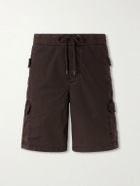 James Perse - Straight-Leg Stretch Cotton-Poplin Shorts - Brown