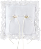 Gohar World White Battenburg Lace Ring Pillow