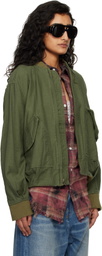 R13 Khaki Bubble Bomber Jacket